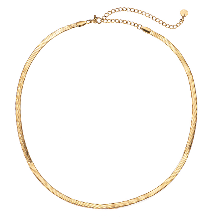 Colier Lise Herringbone placat cu aur