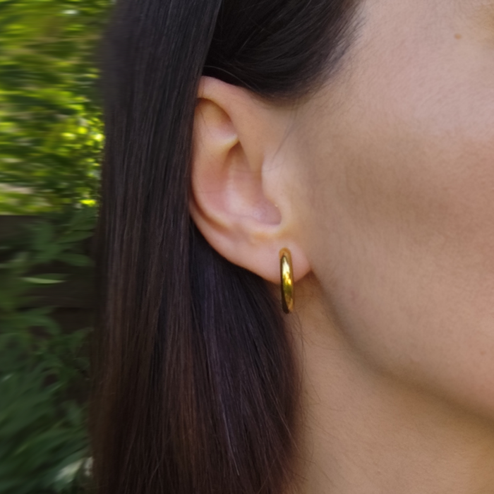 Cercei AURA HOOPS placati cu aur