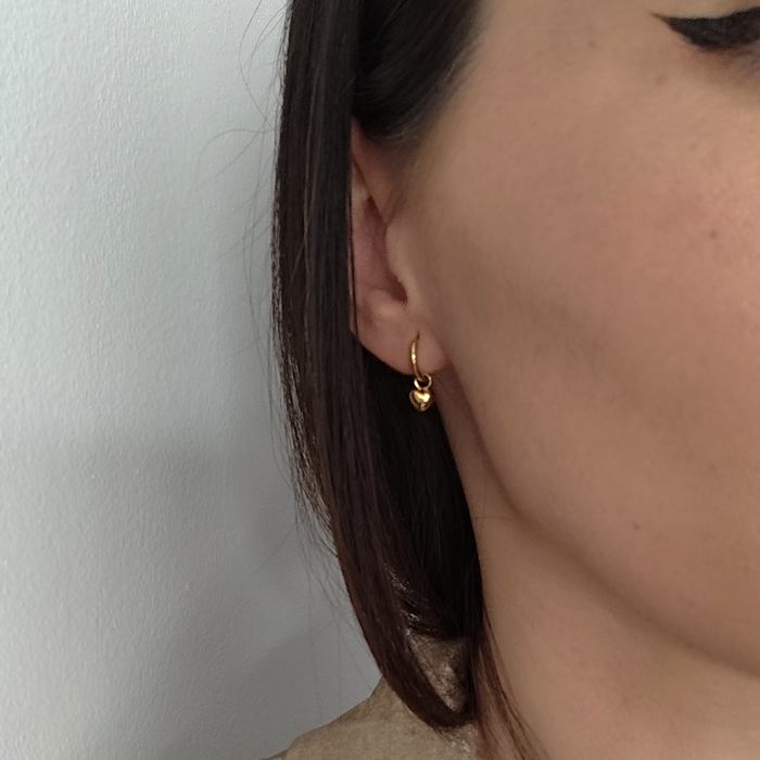 Cercei COEUR HOOPS placati cu aur