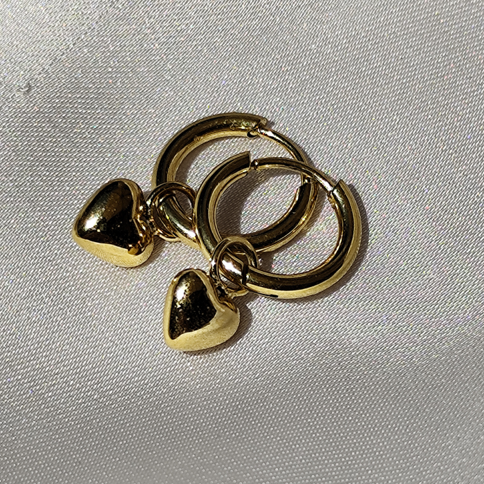 Cercei COEUR HOOPS placati cu aur