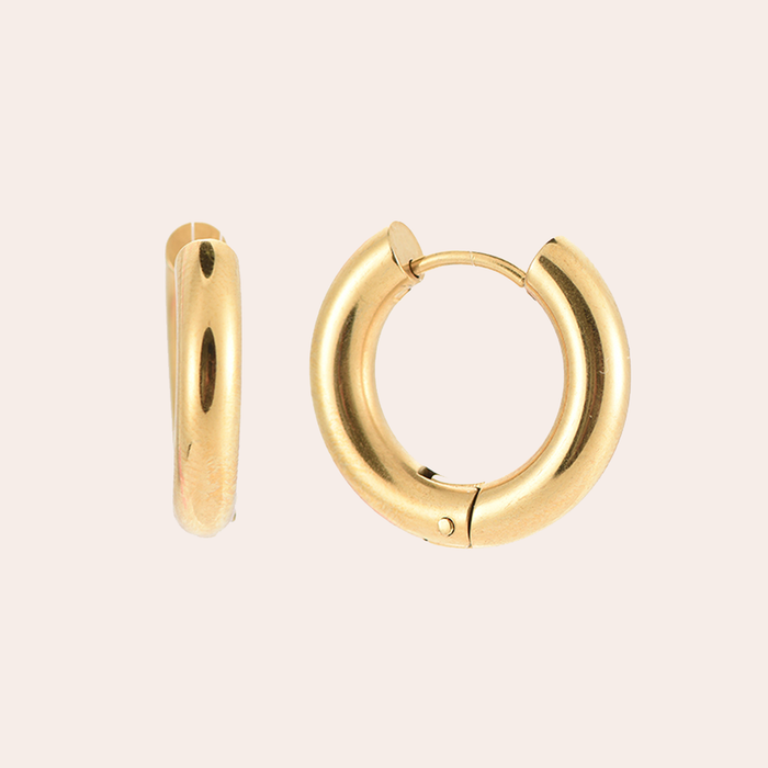 Cercei AURA HOOPS placati cu aur