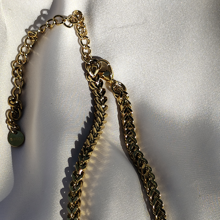 Colier Cuban Bold placat cu aur