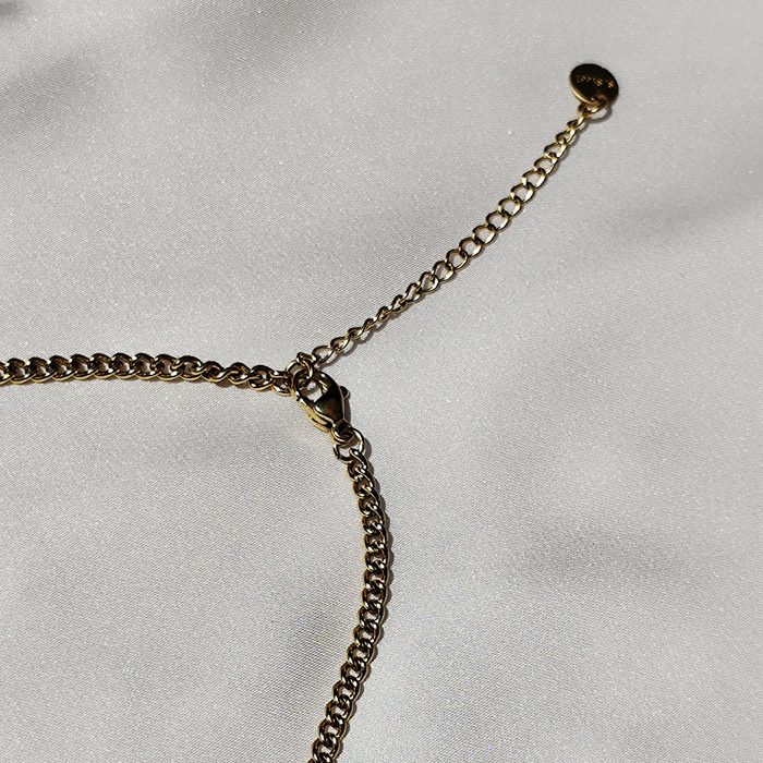 Colier Cuban Slim placat cu aur