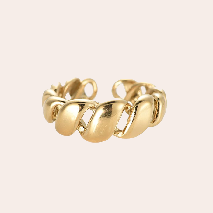 Inel Golden Croissant placat cu aur