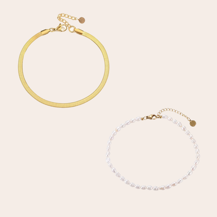 Set Ankle Glow - Perle & Snake